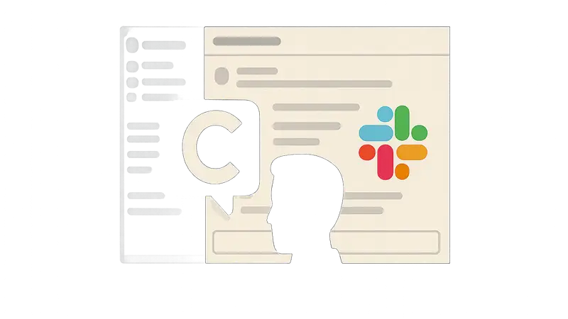 Логотип Anthropic Claude Tag, интегрированный в интерфейс мессенджера Slack.