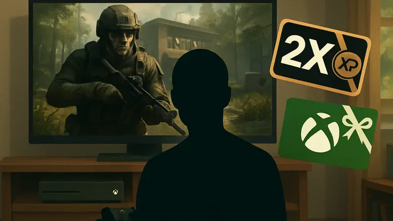 Игрок в Call of Duty Black Ops 7 на Xbox получает токены Double XP и подарочные карты