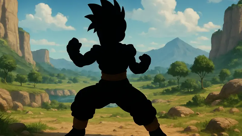 Детализированная фигурка Гохана из аниме Dragon Ball Z в позе для битвы