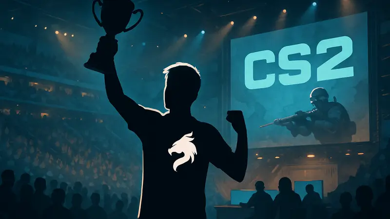 sh1ro из Team Spirit празднует победу над MOUZ на киберспортивном турнире в Кракове по CS2.