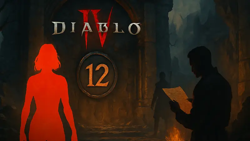 Логотип Diablo 4 и упоминание 12-го сезона с патчноутами от Blizzard