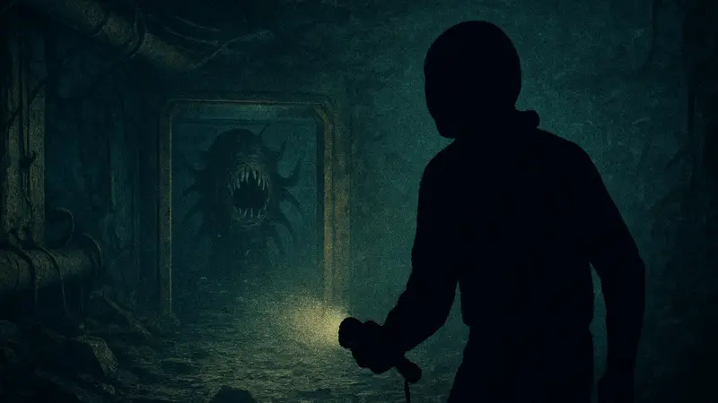 Скриншот из игры Escape: Immersion: подводный хоррор, зернистая графика