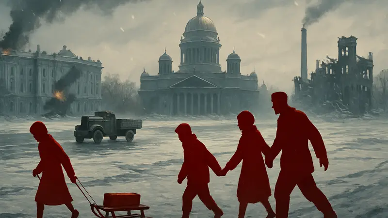 Скриншот или обложка игры «Дорога Жизни», посвященной блокаде Ленинграда.