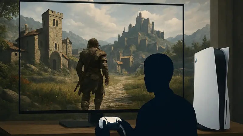 Геймплей игры Crimson Desert на консоли PlayStation 5