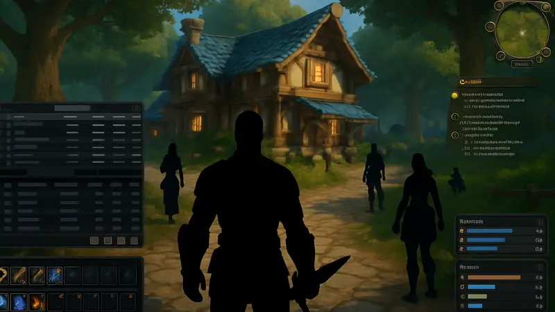 Скриншот World of Warcraft с модифицированным интерфейсом и активными аддонами