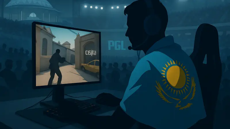 Казахстанский киберспортсмен neaLaN играет в CS2 на турнире PGL Astana.