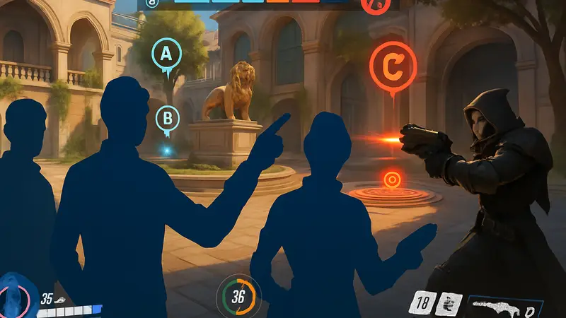 Игровой момент из Overwatch с персонажами и интерфейсом, демонстрирующий новую функцию или ивент.