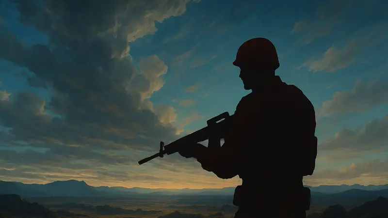 Атмосферный скайбокс в игре FPS, демонстрирующий глубокое небо и далёкий горизонт.