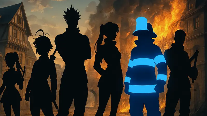 Персонажи The Seven Deadly Sins: Grand Cross и Fire Force на одном арте в честь коллаборации.