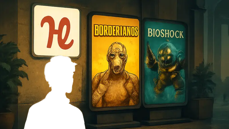 Логотип Humble Bundle и обложки игр Borderlands и BioShock в специальном предложении 2K для ПК.