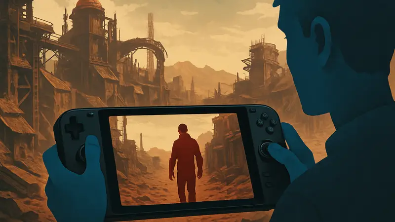 Игровой процесс Mars War Logs на Steam Deck: герой исследует постапокалиптический мир Марса