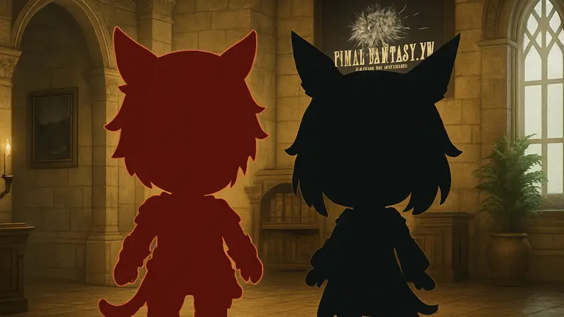 Фигурка Nendoroid Г'раха Тиа из Final Fantasy XIV Online, рядом с фигуркой И'Штолы.