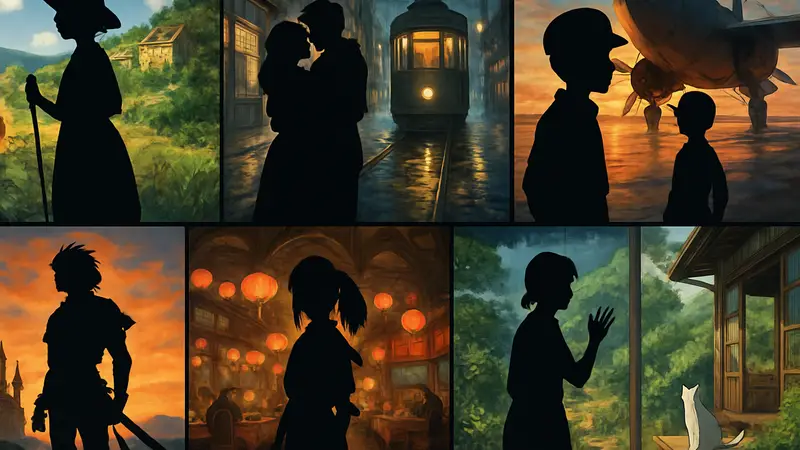 Коллаж из кадров семи забытых аниме-фильмов, побивших кассовые рекорды.