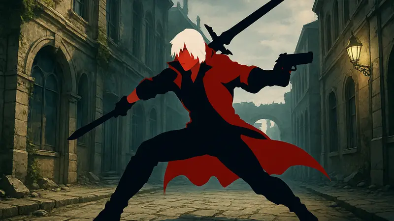 Кадр из аниме Devil May Cry Season 2, Данте в боевой позе, иллюстрация к обзору.