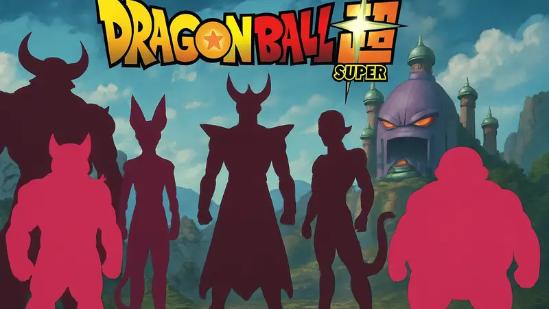 Постер Dragon Ball Super со злодеями, аниме-сериал 2 сезона.