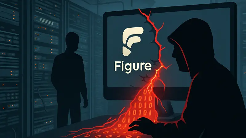 Схематичное изображение утечки данных, символизирующее взлом Figure