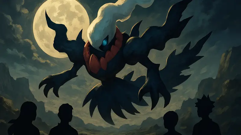 Обложка Pokémon TCG Mega Evolution Pitch Black с изображением Мега Даркрай