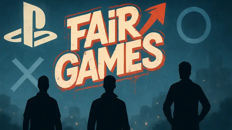 Логотип Fairgames на фоне символики PlayStation, обозначающий утечки игровых режимов.