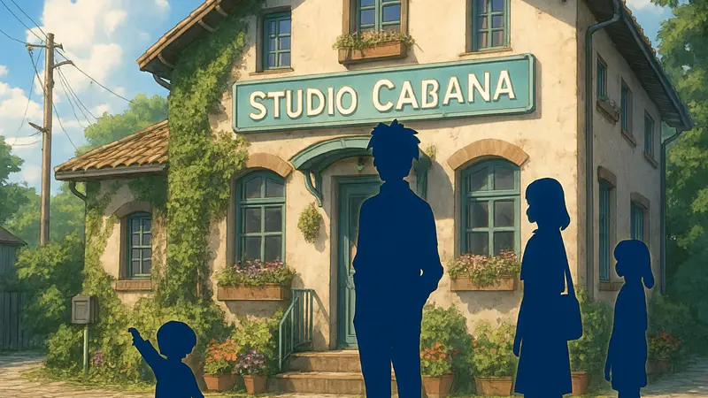 Тизер-постер аниме-адаптации манги Studio Cabana, анонсированной на 2027 год.