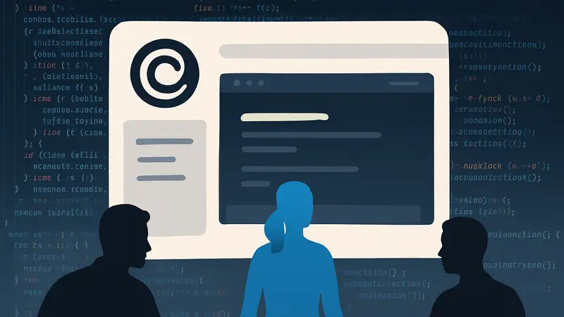 Логотип Claude Code или схематичное изображение интерфейса ИИ-инструмента Anthropic на фоне кода