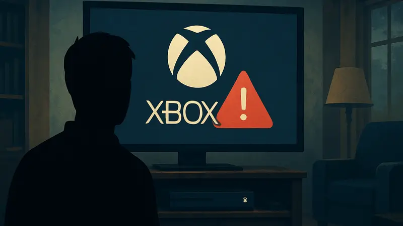 Изображение логотипа Xbox Live с надписью "Сервис недоступен" или символ ошибки.