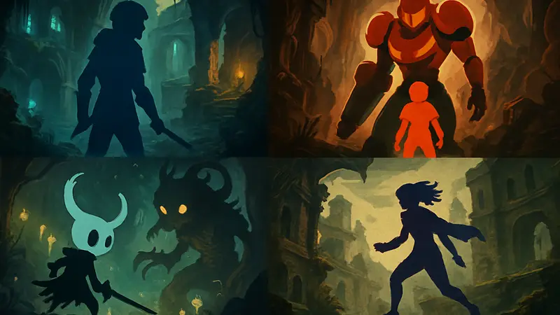 Подборка скриншотов из различных метроидваний, ожидаемых в 2026 году.