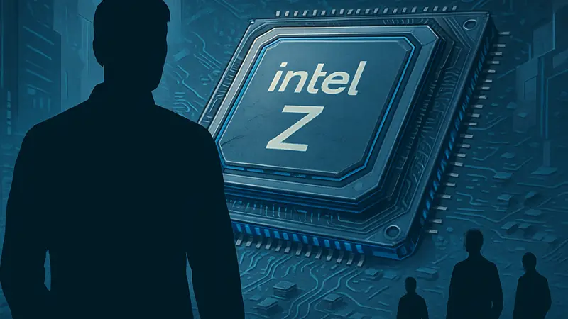 Схематичное изображение микросхемы памяти Intel ZAM или футуристического чипа