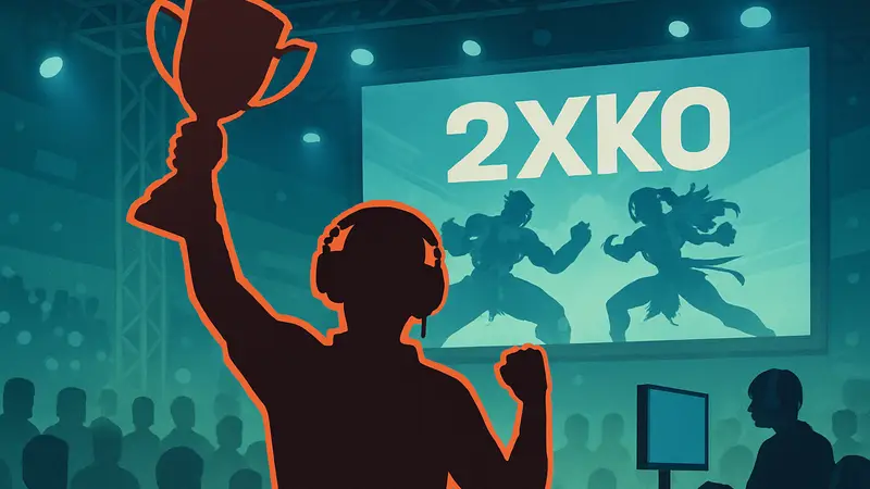 Киберспортивный игрок Bleed на турнире 2XKO, победитель Frosty Faustings XVIII