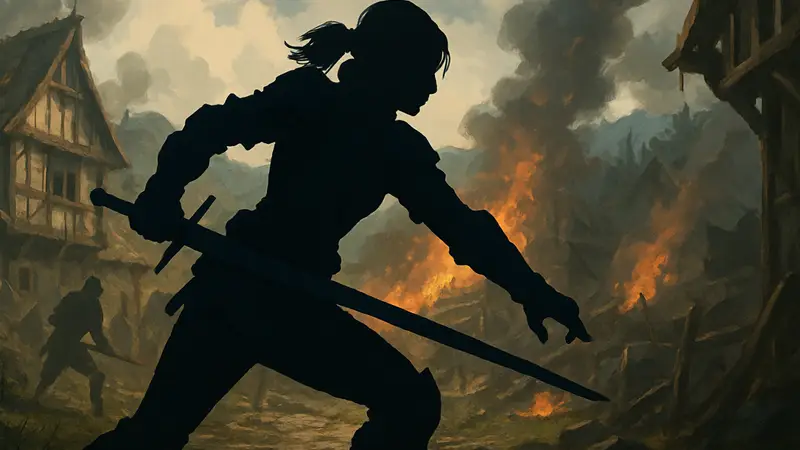 Косплей Бьянки из The Witcher 2: Assassins of Kings от Юлии «DemiSir» Анненковой в боевой позе