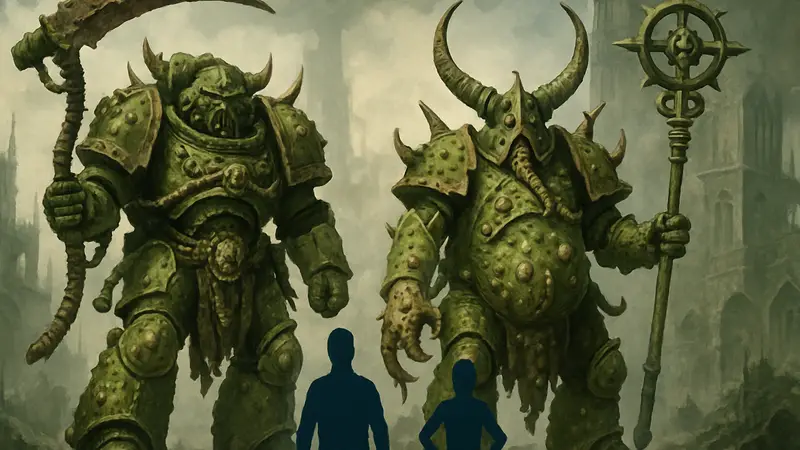 Детализированные фигурки Warhammer 40,000 Владыки Отравления и Скверного Чумотворца от JoyToy.