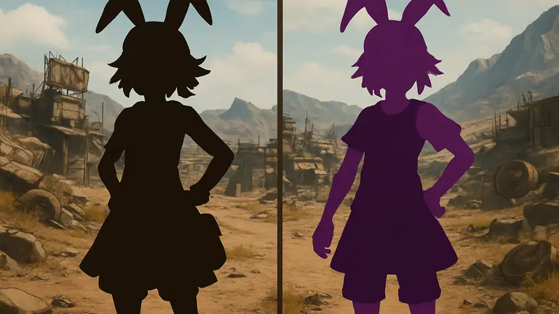 Персонаж Tiny Tina из игры Borderlands Mobile до и после изменения внешности и озвучки.