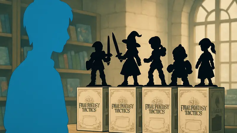Набор миниатюрных фигурок персонажей Final Fantasy Tactics в слепых коробках.