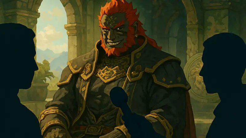 Изображение Ганондорфа из The Legend of Zelda: Tears of the Kingdom в ходе интервью.