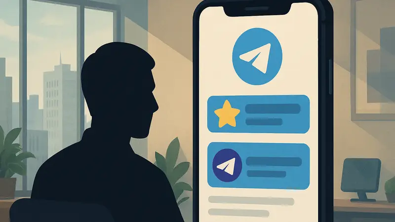 Экран смартфона с интерфейсом сервиса PressF для покупки Telegram Stars и Premium в России
