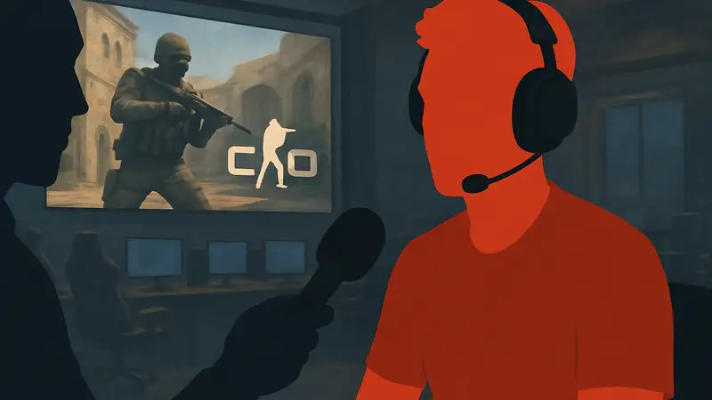 Киберспортсмен woxic на интервью, игрок Counter-Strike 2