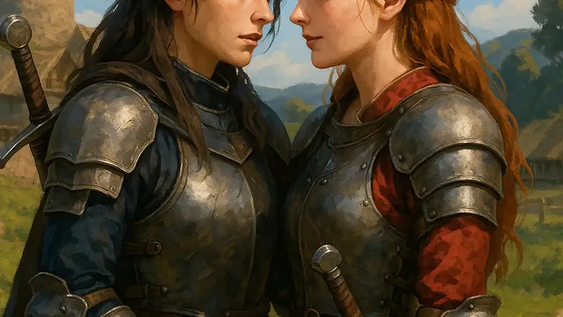 Арт или скриншот из новой экшен-RPG в стиле юри, напоминающей Kingdom Come: Deliverance 2