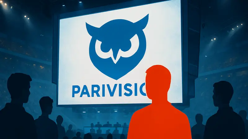 Логотип киберспортивной команды PARIVISION на турнире в Астане