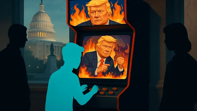 Игровой автомат с сатирической RPG о Дональде Трампе в Вашингтоне