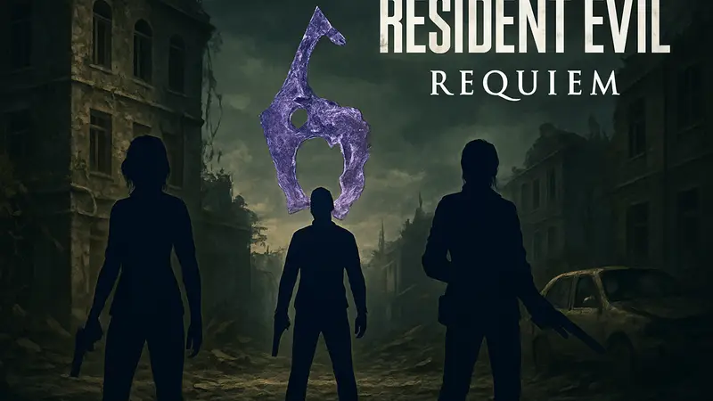 Изображение с логотипом Resident Evil Requiem и отсылкой к Resident Evil 6, показывающее потенциал новой игры.