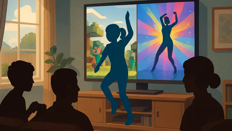 Сборник лучших детских игр, включая Minecraft и Just Dance, для семейного досуга.