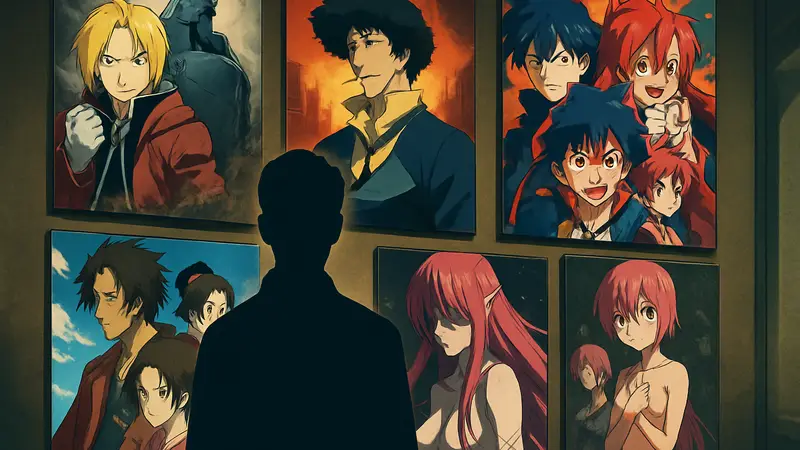 Коллаж из постеров культовых аниме 2000-х годов, забытых к 2026 году