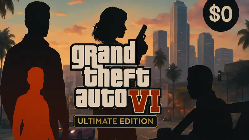 Обложка Grand Theft Auto 6 с указанием цены $80 и логотипом Ultimate Edition.