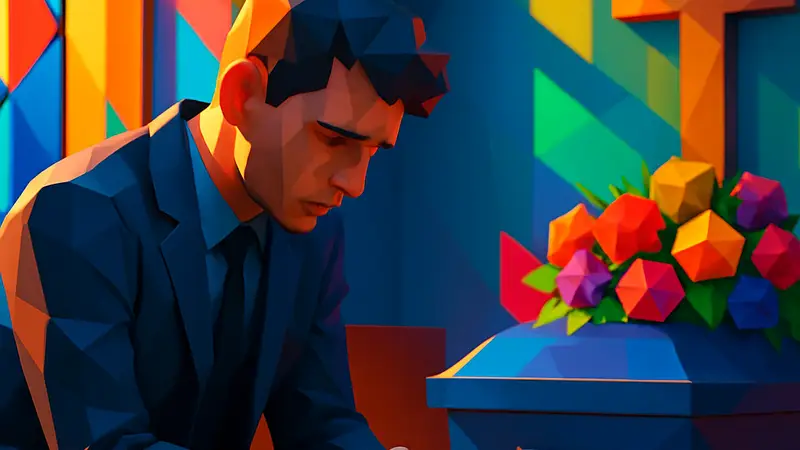 Кадр из фильма «See You When I See You», передающий атмосферу драмы и скорби