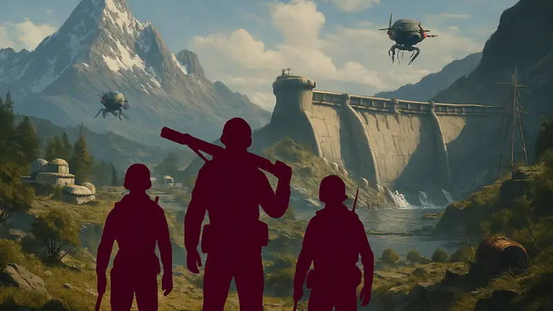Скриншот из ARC Raiders с локациями Stella Montis и Dam Battlegrounds, где можно фармить ресурсы.