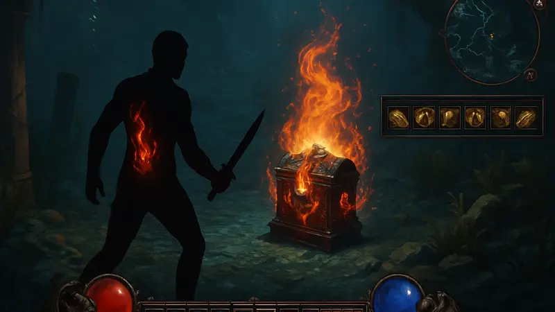 Интерфейс Path of Exile, механика Curse of the Allflame, ценные награды PoE, скриншот ARPG