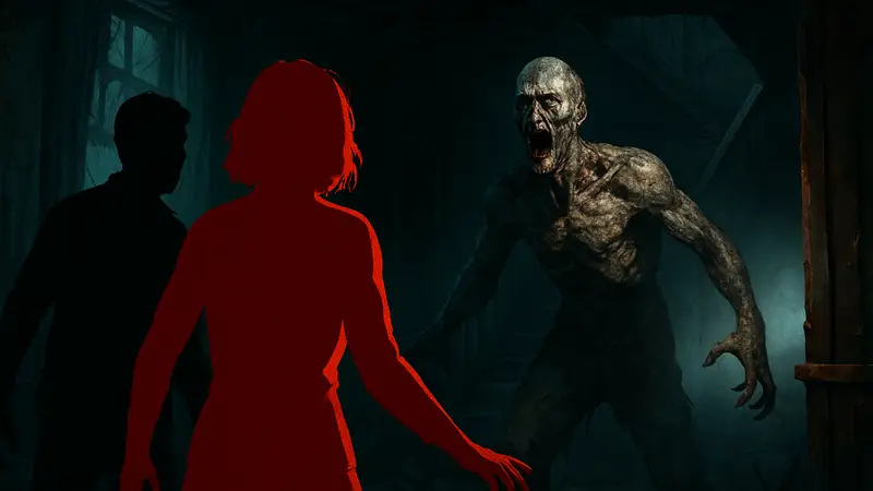 Кадр из трейлера Until Dawn 2, демонстрирующий напряженную сцену ужаса