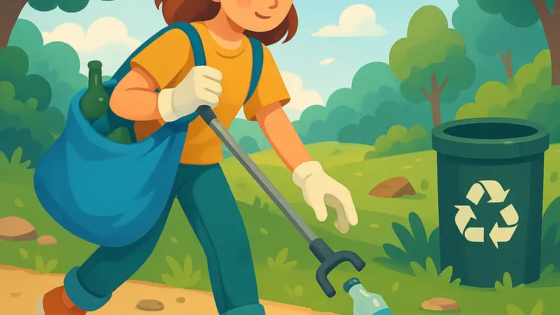 Обложка или скриншот игры Clean Up Earth, показывающий процесс уборки мусора в приятной стилистике.
