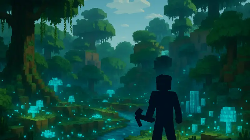 Изображение впечатляющего фанатского концепта нового биома для игры Minecraft.