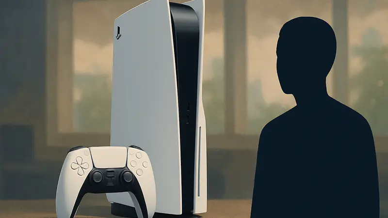 Консоль PlayStation 5 Digital Edition, расположенная рядом с контроллером DualSense, символизирующая выгодную покупку.