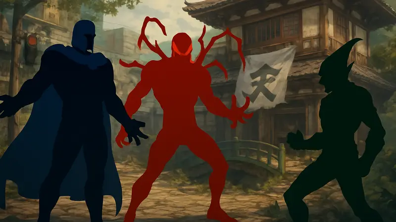 Изображение Магнето, Карнажа и Зеленого Гоблина из файтинга Marvel Tokon: Fighting Souls